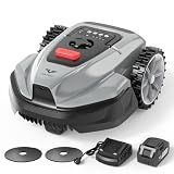 LEBOSBO V3 Robot Lawn Mower with Visual Navigation, Smart APP Control, Quiet Operation, Adjustable Mowing Height, Boundary Strip No-Go Zones, Reliable Robotic Lawn Mower for 1600 Sq.Ft Yards