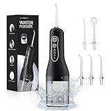 Water Flosser for Teeth Cordless: 260ML Portable Oral Irrigator with DIY Strength for Daily Oral and Braces Care, 4 Modes & 5 Jet Tips, 40-Day Battery, IPX7 Waterproof Dental Flosser for Home Travel