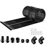 IRONMAX Solar Pool Heater, 2.5 x 16.5 Feet In-Ground/Above-Ground Swimming Pool Heating System, Weatherproof Pool Warmer, Portable Solar Panel Heater for Outdoor Roofs (16.5 FT)