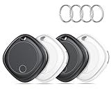 Air Tags-4 Pack, Bluetooth Tracker Works with Apple Find My APP (iOS Only), Bluetooth Smart Air Tag Keys Finder and Item Locator for Keys, Bags, Luggage, Pets, Wallet, Replaceable Battery