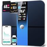 RunStar Scale for Body Weight, Precision Digital Bathroom Smart Scale with 3.5" TFT Color Large Display for BMI Muscle Mass Heart Rate, 22 Body Composition Analyzer Sync APP, 400lb