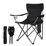 Damei century Folding Camping Chairs, for Beach, Lawn, Yard, Black