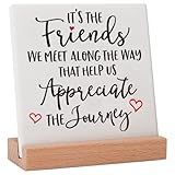 Friend Birthday Gifts for Best Friends Bestie BFF, Friendship Gifts for Work Bestie True Long Distance New Friend Appreciation Decor Plaques