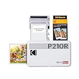 Kodak Mini 2 Retro 4PASS Portable Photo Printer, 2.1x3.4 inches, 38 Sheets Bundle, White
