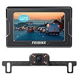 FEISIKE Backup Camera, 1080P IR Night Vision with Monitor, Easy Setup Plug-Play Rear View Camera, 150 Degrees Wide Angle, IP68 Waterproof, 4.3" Display for Car Truck SUV