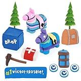 TUMEYET 13Pcs Video Game Cake Toppers,Handmade Soft Clay Llama Battle Royale Cake Decoration for Fans Video Game Theme Party Decorations