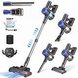 AIRDIYA Cordless Vacuum Cleaner, Super Power Suction Stick Vacuum Cleaners with 2200 mAh Battery,8-in-1 Lightweight Self-Standing, 35 Mins Runtime for Home Hard Floor Low-Pile Carpet Pet Hair
