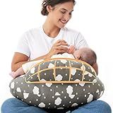Momcozy Original Nursing Pillow for Breastfeeding-Innovative Safety Guard - Wider Feeding Pillows for More Support for Mom & Baby- Easier Nursing & Hand Free- Fit for All, Removable Cotton Cover