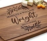 Tayfus Personalized Cutting Board, Custom Engraved Wood Charcuterie Board - Unique Gift Idea for Wedding, Engagement, Bridal Shower, Anniversary & Housewarming - For Couples, Parents & Family