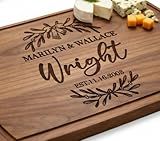Tayfus Personalized Cutting Board, Custom Engraved Wood Charcuterie Board - Unique Gift Idea for Wedding, Engagement, Bridal Shower, Anniversary & Housewarming - For Couples, Parents & Family
