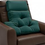 Neck Pillow Lumbar Support for Recliner, Soft and Fluffy Back Support Cushion for Chair with Adjustable Headrest Pillow, Back Rest Pillow for Office Chairs, Recliners, Sofa, Couch Pain Relief Green