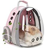 Lollimeow Cat Carrier Backpack, Expandable Bubble Pet Carrier for Cats and Small Dogs, Airline Approved Travel Backpack for Hiking, Walking & Outdoor Adventures - Supports up to 16 lbs