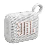 JBL Go 4 - Ultra-Portable, Waterproof and Dustproof Bluetooth Speaker, Big Pro Sound with Punchy bass, 7-Hour Built-in Battery, Made in Part with Recycled Materials (White)