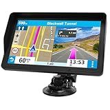 GPS Navigator for Car Truck RV, 9 inch Touch Screen Latest 2026 Map, Real Voice Spoken Turn-by-Turn Direction Reminding Navigation System, Speed and Red Light Warning (Blue)