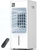 AEROZY Portable Air Conditioner Windowless, 24.6" Evaporative Cooler with Digital Display, Remote, 3 Speeds, 12H Timer, Oscillating Swamp Cooler for Room no Windows, Bedroom, Living Room