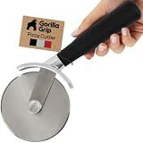 GORILLA GRIP Patented Stainless Steel Large Pizza Cutter Wheel, Black