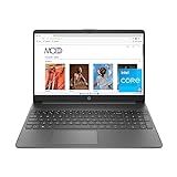 HP 15 inch Laptop, FHD Display, Intel Core i3-1215U, 8 GB RAM, 128 GB SSD, Intel UHD Graphics, Windows 11 Home in S Mode, 15-dy5599nr (2023),Grey