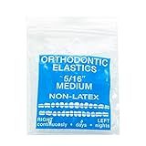 JMU Orthodontic Elastics 5/16 Inch Medium 4.5oz 100 pack Intraoral Elastic Bands Latex Free Dental Rubber Bands Made in USA