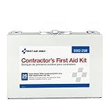 First Aid Only 9302-25M 25-Person Contractor's First Aid Kit for Home Renovation, Job Sites, and Construction Vehicles, 178 Pieces, White