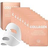 BSF SKIN | Deep Collagen Hydrogel Face Mask With Niacinamide, Low Molecular Collagen, Galactomyces Ferment Filtrate, Low Molecular Hyaluronic Acid (28g x8ea)