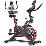 RELIFE REBUILD YOUR LIFE Exercise Bike Stationary for Home Indoor,Cycling Bike with Silent Belt Drive for Home Cardio,Brake Pad Resistance with djustable & Comfort Seat/PAD Holder/LCD Monitor.