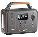 ALLWEI Portable Power Station 300W, 280Wh Solar Generator with 110V Pure Sine Wave AC Outlet, Backup Lithium Battery Generator for CPAP Outdoor RV Camping Emergency Home Use