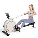 Rowing Machines for Home, Magnetic Rower with 32-Level Whisper-Quiet Resistance & 300LB Weight Capacity, Row Machine with LED Monitor & Comfortable Seat, Bluetooth, App Supported and Tablet Holder