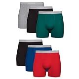 Hanes Mens Underwear Briefs, Cool Dri Moisture-wicking Cotton No-ride-up For Men, Multi-packs Available Boxer, 6 Pack - Assorted, X-Large US