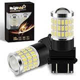 iBrightstar 3157 LED Bulb White, 4157 3156 LED Reverse Light Bulbs Super Bright for Tail Brake Lights Backup Lights Turn Signal Lights, 2 Pack