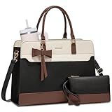 LOVEVOOK Laptop Tote Bag for Women,Leather Work Bag, Waterproof Business Teacher Bag,Large Computer Handbag Purse Briefcase,Office Gifts for Women
