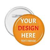 Generic Custom Pin Badge With Your Picture Text Logo Name Photo Personalized Pins Buttons Custom Gift Orange Pins 1.8 inch