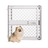 MYPET Universal Pet Gate: 26” - 42” Wide Dog Gate for Doorways with Pressure Fit or Swinging Door Hardware Mounting Types Included: 26" Tall; Gray