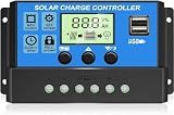 [Upgraded] 30A PWM Solar Charge Controller with Auto Parameter LCD Display