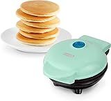 Dash Mini Maker Griddle - Compact Griddle for Creative Homemade Treats - PTFE nonstick surface, Quick Heat-Up System & Space-Saving Design - Aqua