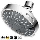 HOPOPRO 5-Mode High Pressure Shower Head - The Washington Post, NBC News, Today TV Show Recommended - High Flow Fixed Showerheads (4 Inch Chrome)