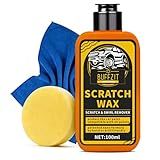 BUFFZIT Car Scratch Remover for Vehicles, Scratch Repair Wax Removes Scratches, Swirls & Scuffs, Car Paint Polishing Compound with Microfiber Towel for Cars, SUVs & Trucks, 3.4oz