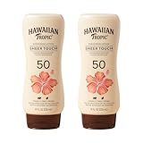 Hawaiian Tropic Sheer Touch Ultra Radiance Lotion Sunscreen SPF 50, 8oz Twin Pack | Hawaiian Tropic Sunblock, Oxybenzone Free Body Sunscreen Pack, 8oz each