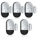 Sanjie Door Window Alarms - 5 Pack,125dB,Volume Control,Window Door Open Alarm Sensors for Kids Safety/Dementia/Pool,Wireless Sensors Keep Your Home Security,Easy to Install,Long Battery Life