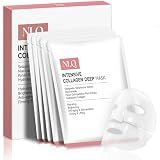 NLQ Bio-Collagen Face Mask Overnight Hydrogel Deep Mask - Glass Skin Intensive Hydrating & Firming Pore Refining Anti-Aging Sheet Mask, Skincare Gift for Women (5 Sheets)