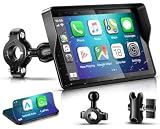 2026 YZW GPS Carplay 5 inch for Motorcycle with Wireless CarPlay & Android Auto, IP69K Waterproof Touch Screen, GPS Navigation, Supports Bluetooth, Siri/Google Voice Control, Custom Boot Logo, Bracket