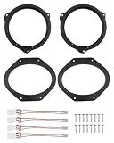 6x9 Front Door Speaker Adapter Mount Bracket & 6.5" Rear Speaker Spacer Wire Harness Kit Fit for Ford F150 2015-2024 F250 F350 F450 F550 2017-2024