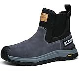 Nutropa Welding Work Boots for Men Composite Toe Safety Boots Non Slip Steel Toe Work Shoes Lightweight Construction Welder Boots,Black 9.5 Women/8 Men