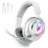 Wireless Gaming Headset for PS5 PS4 PC Switch Mac - 2.4GHz USB/Type-C & Bluetooth 5.4 RGB Headphones with 100H Battery, 7.1 Surround Sound, Noise Cancelling Mic & 3 Audio Modes (HiFi/Music/Game)