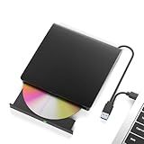 External Bluray Drives, Portable 3D External Blueray/DVD Drive for Pc, Support 50G Disc R/W USB 3.0 Type-C Blu Ray Burner for Laptop, External Bluray Burner Compatible with Windows, Mac OS, Linux