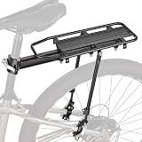 Bike Rear Rack, Adjustable Bicycle Cargo Rack with Quick Release Mount