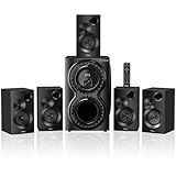 Home Theater Sound System 5.1 Surround Sound Systems - 1400 Watts Peak Power 12" Subwoofer Strong Bass 5.1 Wired Home Audio Stereo Sound with Bluetooth HDMI ARC Optical Input for TV