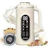 10 in 1 Nut Milk Maker Machine, 42oz IMD Screen Almond Milk Maker, Soy Milk Maker with Self-Cleaning, Delay Start, Keep Warm, Boil Water, Automatic Plant-Based Milk Maker for Soybean, Oat, Coconut