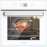 24" Single Wall Oven, ThermoMate 2.6 Cu.Ft. Electric Wall Oven with 12 Functions, White Built-in Convection Ovens, Sensor Touch Control, Safety Lock, ETL Certified, 3100W