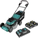Makita XML06PT1 36V (18V X2) LXT® Brushless 18" Self-Propelled Commercial Lawn Mower Kit with 4 Batteries (5.0Ah)