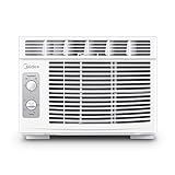 Midea 5,000 BTU EasyCool Small Window Air Conditioner - Cool up to 150 Sq. Ft. with Easy-to-Use Mechanical Controls and Reusable Filter, Perfect for Small Bedroom, Living Room, Home Office